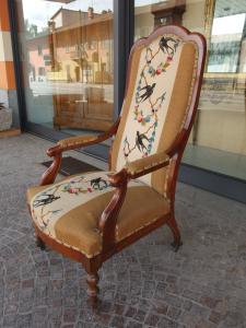 POLTRONA LUIGI FILIPPO EPOCA 800 PIEMONTESE