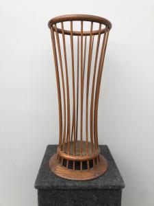 Umbrella/cane stand in beech wood.