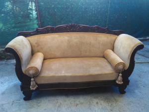 19th century carved mahogany sofa