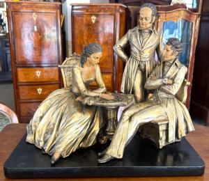 Stunning Large Multicolor Masterpiece Sculpture by Carmelo Ganci 1920/30