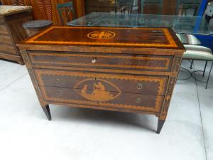 Comò  finemente intarsiato fine 1700 Luigi XVI lombardia - Foto 10