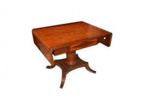 Biedermeier table from 1800s Northern Europe in birch wood with flaps