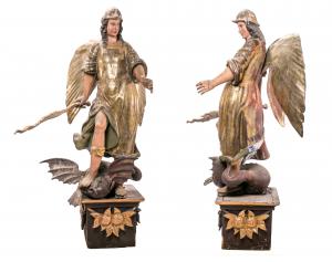 San Michele Arcangelo Scultura lignea policroma e dorata