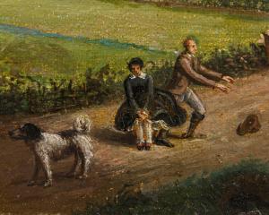 19th Century, Views with Lombard villas and genre scenes - Foto 6