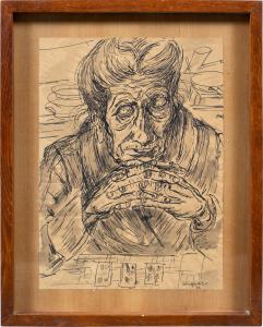 Giuseppe Migneco (Messina 1903 - Mailand 1997) - Die Kartenlegerin.