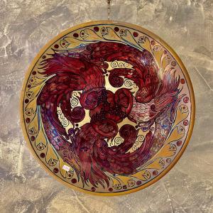 Grande piatto con galli – Galileo Chini