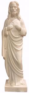 SACRO CUORE IN MARMO BIANCO STATUARIO