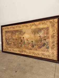 Antique tapestry, Japanese folk scenes, 19th century, 208x110cm