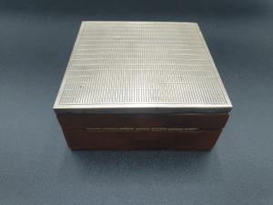 Burl and silver box
