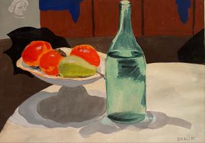 Früchte und Flasche, um 1940