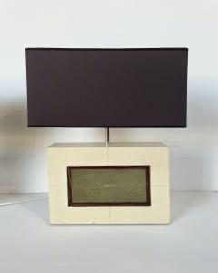 Coppia di lampade Decò 1930 - pergamena, legno, galuchat - Foto 7