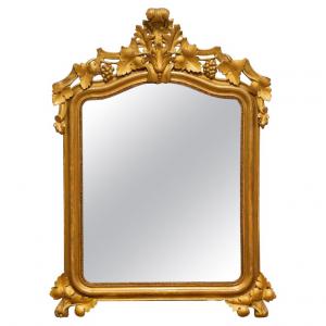 Antica specchiera in legno dorata con uva - M/1357 -