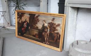 Pittore Veneto "Cristo con la Samaratina" fine'600
