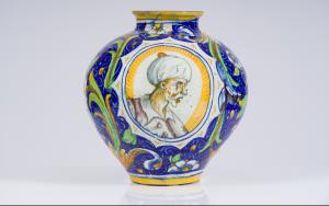 Vaso in maiolica , bottega di Mastro Domenico , XVI secolo VENDUTO 