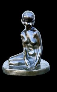 Scultura in bronzo raffigurante nudo femminile.Francia.