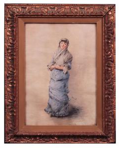 Dipinto Firmato Morelli: Ritratto di Dama '800
