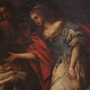 Great 17th-century Italian painting, Moses Saved from the Waters - Foto 5