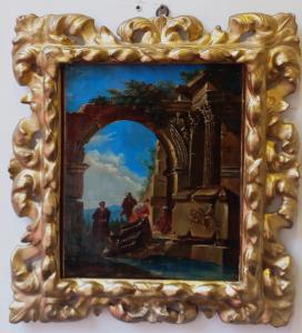 Architektonisches Capriccio mit Figuren