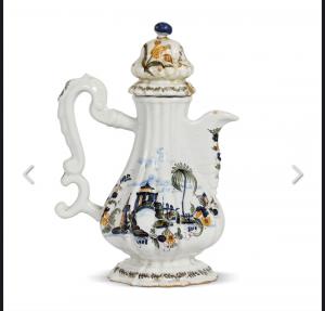 Caffettiera in maiolica , Pasquale Antonibon , Nove di Bassano VENDUTA