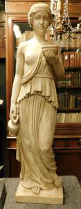  DARS625 - Statua antica in marmo di Carrara, epoca '800, misura cm L 32 x H 110 