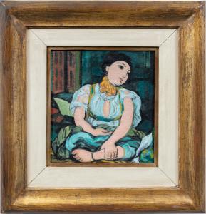 Domenico Cantatore (Ruvo di Puglia 1906 - Paris 1998) - Odalisque (homage to Delacroix).