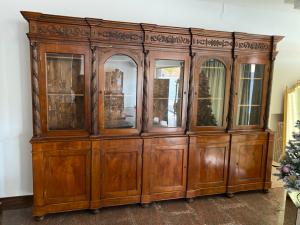 Walnut bookcase 360x56x245h