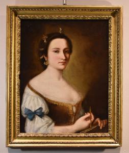 Retrato de jovem com livro, Oficina de Anton Raphael Mengs (Aussig, 1728 - Roma, 1779)