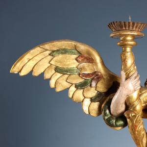 Pair of Baroque Candlestick Angels, Italy, 17th Century - Foto 5