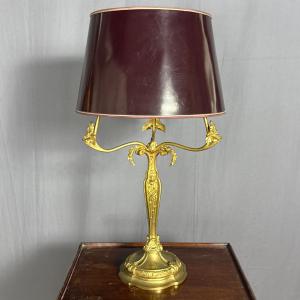 🥇Wichtige Große Lampe aus vergoldeter Bronze Jollet & Cie Paris Original 🥇