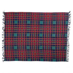 Blue plaid with silk scarf - B/707 -