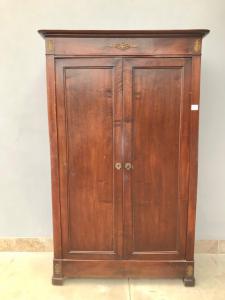 Charming Charles X Walnut Wardrobe with 2 doors - Restored (in progress)_car 2381