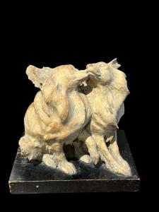 Guido Cacciapuoti - Coppia di cani in terracotta