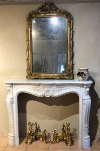 Carrara white marble fireplace Napoleon III