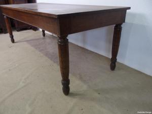 LARGE RECTANGULAR DIRECTORY STYLE TABLE IN PIEDMONT WALNUT - Foto 7