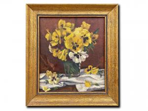 Oil Painting with Flowers – Pansies – Floral Still Life