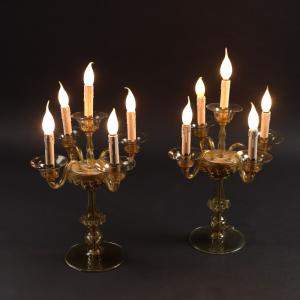 Antique Murano Table Lamps, 20th Century
