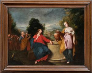 Gregorio Lazzarini (Venezia 1655 - Villabona Veronese 1730) - Cristo e la Samaritana al pozzo.