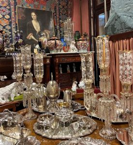 Paar Baccarat-Dreileuchter aus dem 19. Jahrhundert