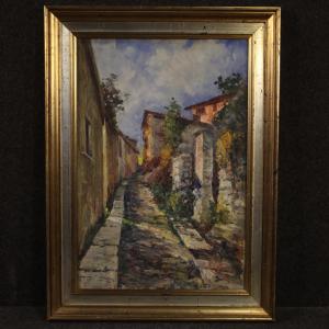 Italian landscape painting in Impressionist style