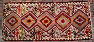 Raro e decorativo kilim antico (tessuto piatto) anatolico (verosimilmente Sarkisla  – Malatya – Erzincan ) dell'ultimo terzo  del secolo XIX°