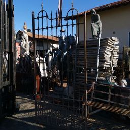 Iron gate with studs