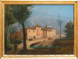 19th Century, Views with Lombard villas and genre scenes - Foto 8