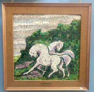 Mosaik "Weiße Fohlen" Aligi Sassu 70er Jahre