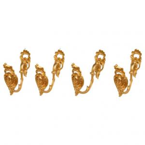 Set of 4 antique bronze tiebacks - O/6771-3 -