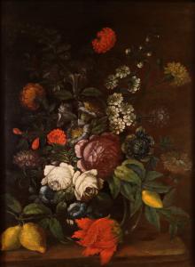 Still life with flowers and citrus, follower of Abraham Brueghel (Antwerp, 1631 – Naples, 1697)