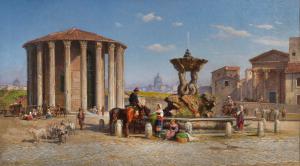 JOHANN ZAHND - Le Temple Hercule Vainqueur et la Fontaine des Tritons (1897)
