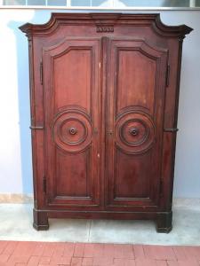 Important Louis XVI Cherry Wood Curvilinear Wardrobe - Restored (work in progress)_car 2298