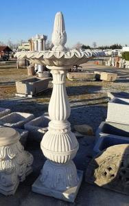 White marble fountain