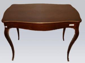 Antica scrivania francese del 1800 stile Luigi XV con intarsio floreale