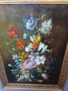 Pintura com flores